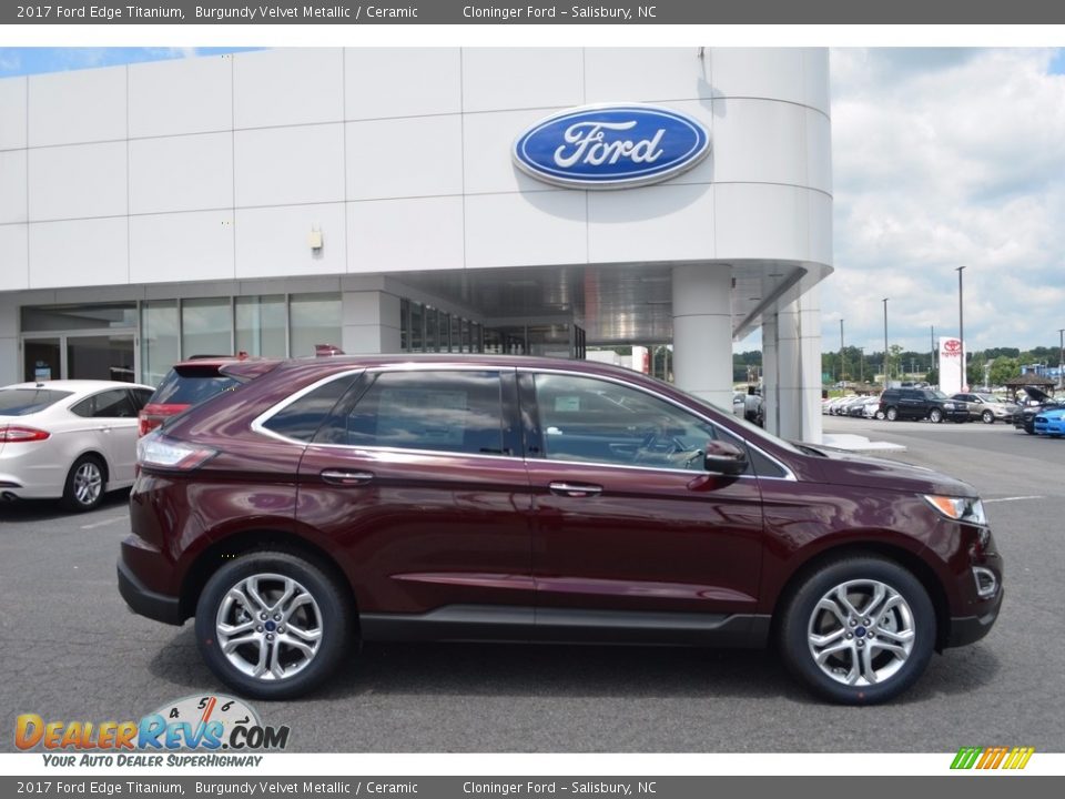 Burgundy Velvet Metallic 2017 Ford Edge Titanium Photo #2