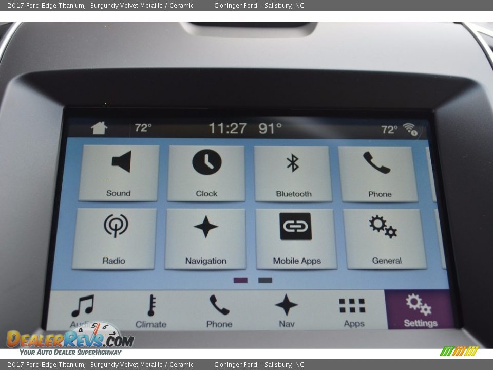 2017 Ford Edge Titanium Burgundy Velvet Metallic / Ceramic Photo #13