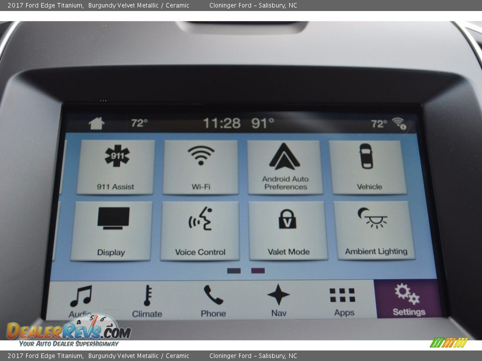 2017 Ford Edge Titanium Burgundy Velvet Metallic / Ceramic Photo #14