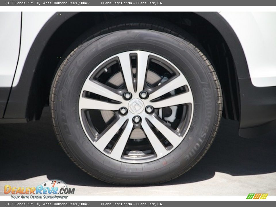 2017 Honda Pilot EX White Diamond Pearl / Black Photo #5
