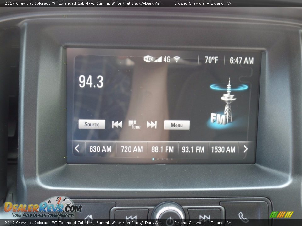 2017 Chevrolet Colorado WT Extended Cab 4x4 Summit White / Jet Black/­Dark Ash Photo #27