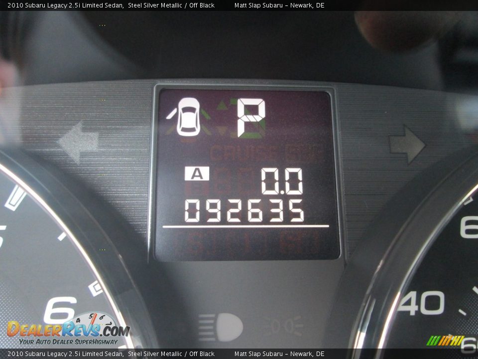 2010 Subaru Legacy 2.5i Limited Sedan Steel Silver Metallic / Off Black Photo #28