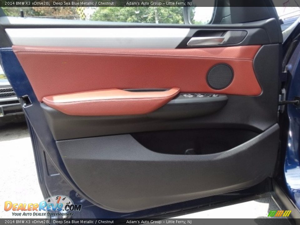 2014 BMW X3 xDrive28i Deep Sea Blue Metallic / Chestnut Photo #8