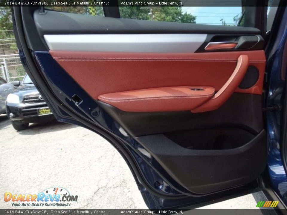 2014 BMW X3 xDrive28i Deep Sea Blue Metallic / Chestnut Photo #10