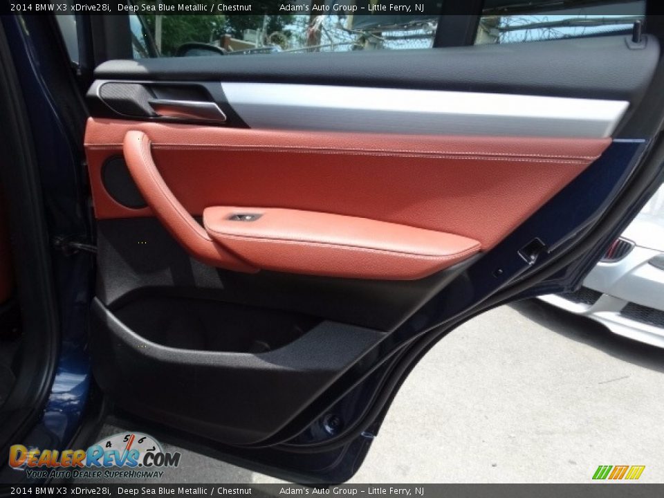 2014 BMW X3 xDrive28i Deep Sea Blue Metallic / Chestnut Photo #12