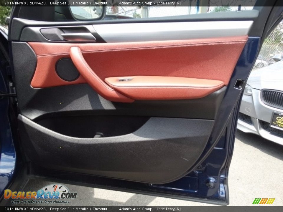2014 BMW X3 xDrive28i Deep Sea Blue Metallic / Chestnut Photo #14