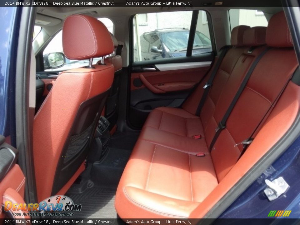 2014 BMW X3 xDrive28i Deep Sea Blue Metallic / Chestnut Photo #19