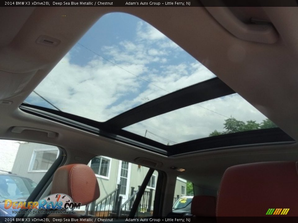 2014 BMW X3 xDrive28i Deep Sea Blue Metallic / Chestnut Photo #21