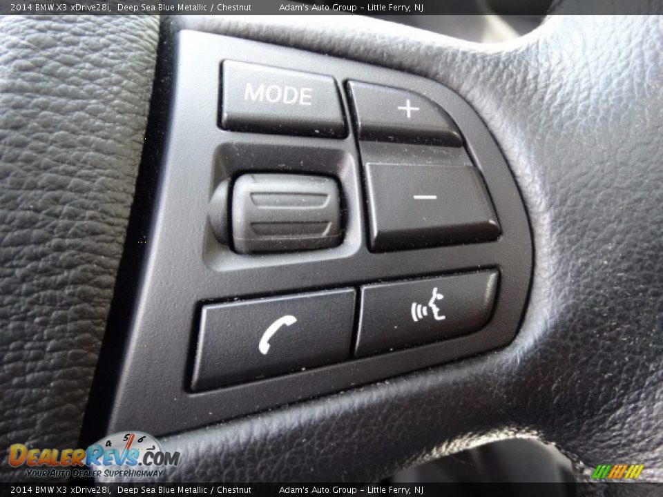 2014 BMW X3 xDrive28i Deep Sea Blue Metallic / Chestnut Photo #24