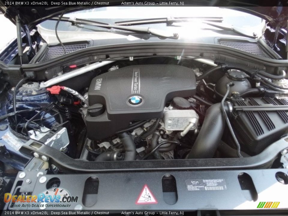 2014 BMW X3 xDrive28i Deep Sea Blue Metallic / Chestnut Photo #34