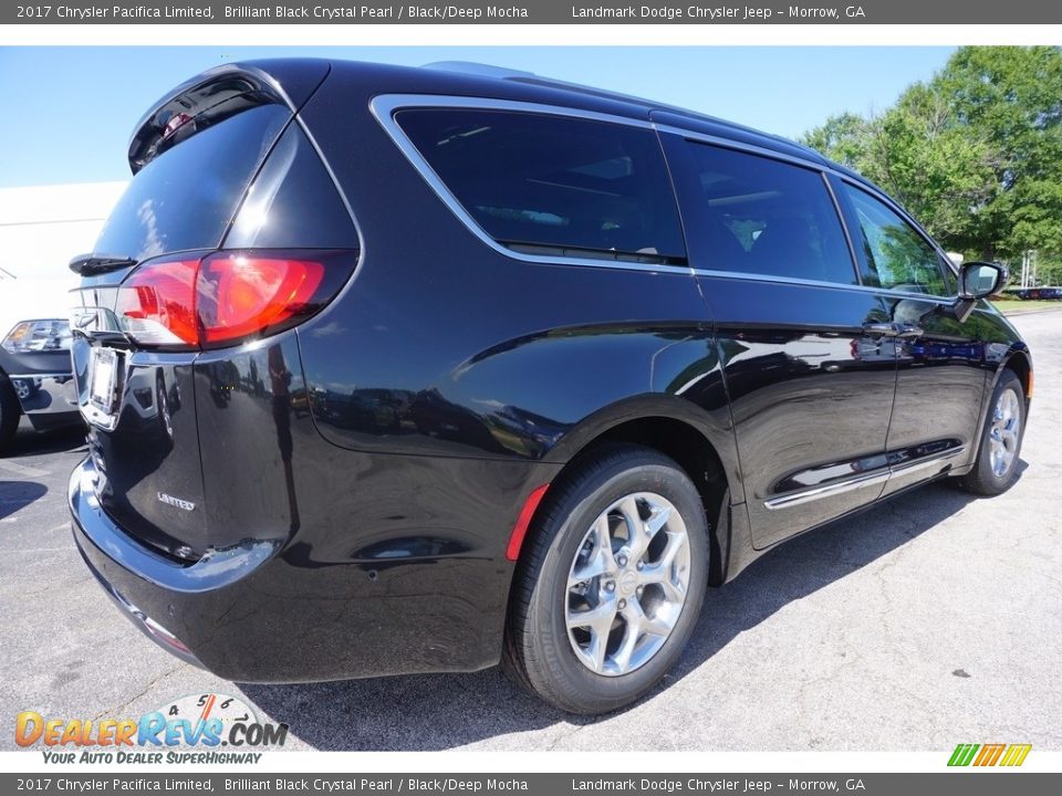 2017 Chrysler Pacifica Limited Brilliant Black Crystal Pearl / Black/Deep Mocha Photo #3