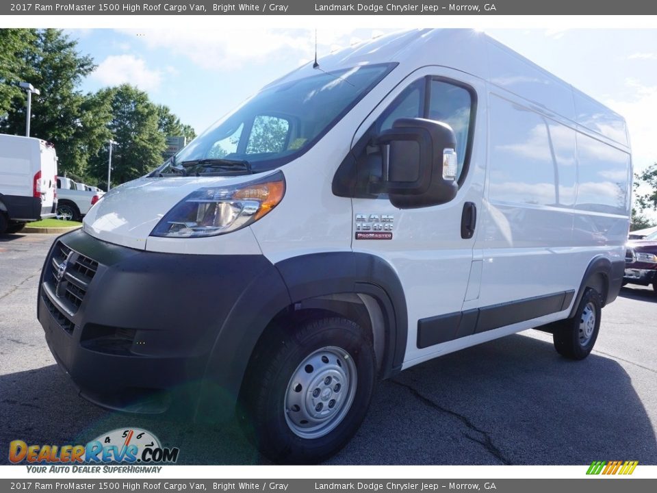 2017 Ram ProMaster 1500 High Roof Cargo Van Bright White / Gray Photo #1