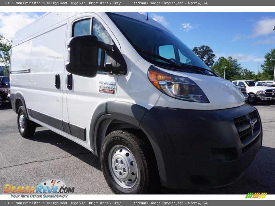 2017 Ram ProMaster 1500 High Roof Cargo Van Bright White / Gray Photo #4