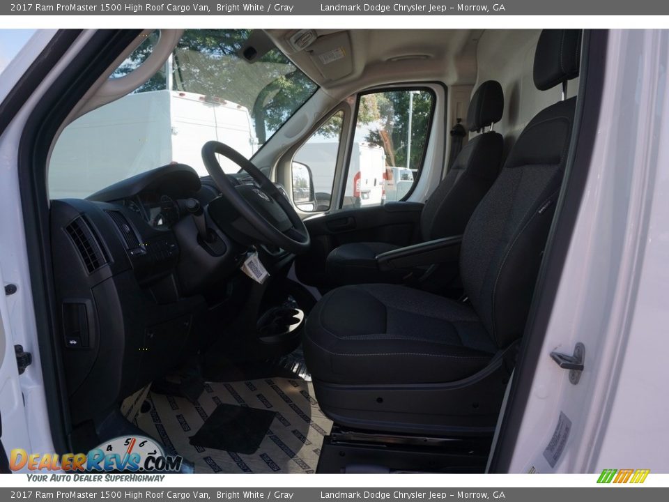2017 Ram ProMaster 1500 High Roof Cargo Van Bright White / Gray Photo #7