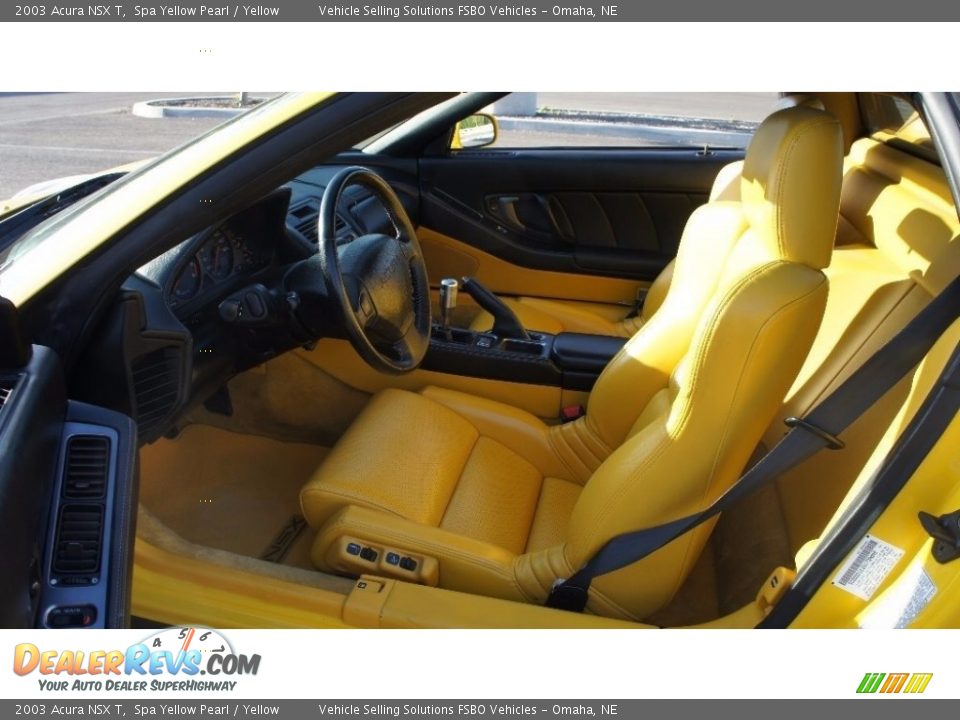 Yellow Interior - 2003 Acura NSX T Photo #5