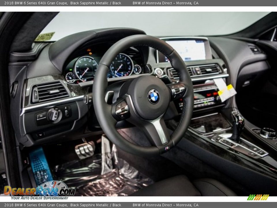 2018 BMW 6 Series 640i Gran Coupe Black Sapphire Metallic / Black Photo #5