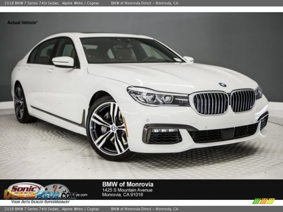 2018 BMW 7 Series 740i Sedan Alpine White / Cognac Photo #1
