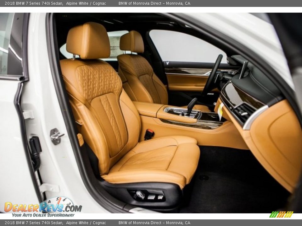 2018 BMW 7 Series 740i Sedan Alpine White / Cognac Photo #2