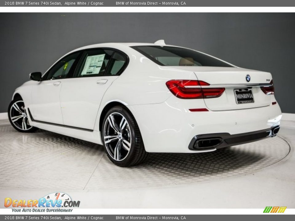 2018 BMW 7 Series 740i Sedan Alpine White / Cognac Photo #3