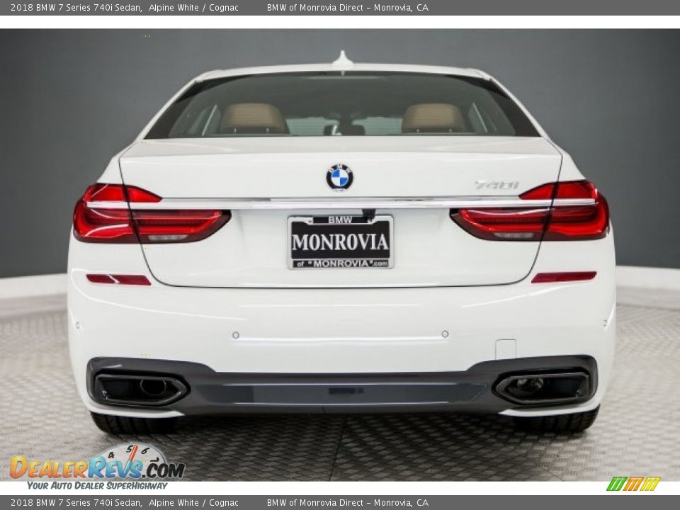 2018 BMW 7 Series 740i Sedan Alpine White / Cognac Photo #4