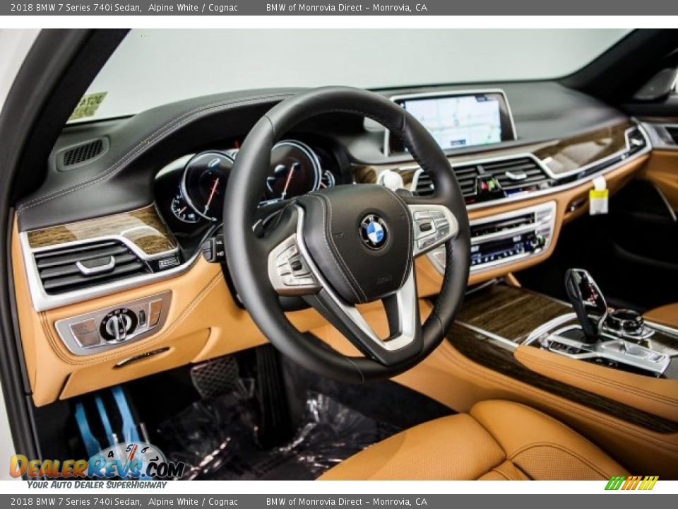 2018 BMW 7 Series 740i Sedan Alpine White / Cognac Photo #5