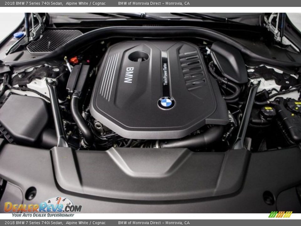 2018 BMW 7 Series 740i Sedan Alpine White / Cognac Photo #8