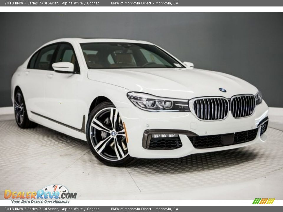 2018 BMW 7 Series 740i Sedan Alpine White / Cognac Photo #12