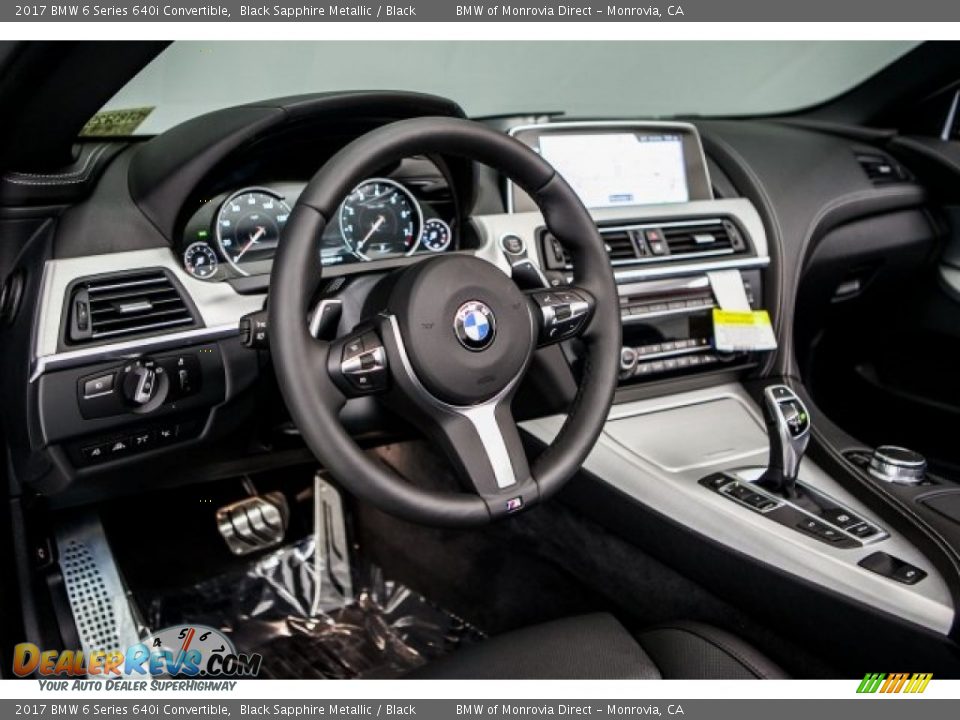 2017 BMW 6 Series 640i Convertible Black Sapphire Metallic / Black Photo #5