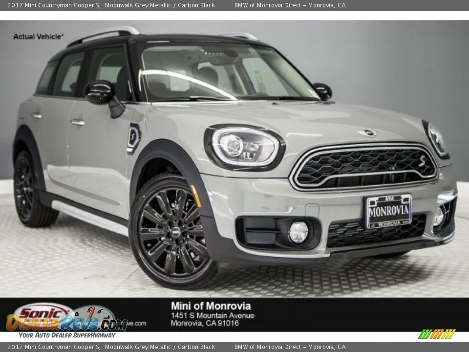 2017 Mini Countryman Cooper S Moonwalk Grey Metallic / Carbon Black Photo #1