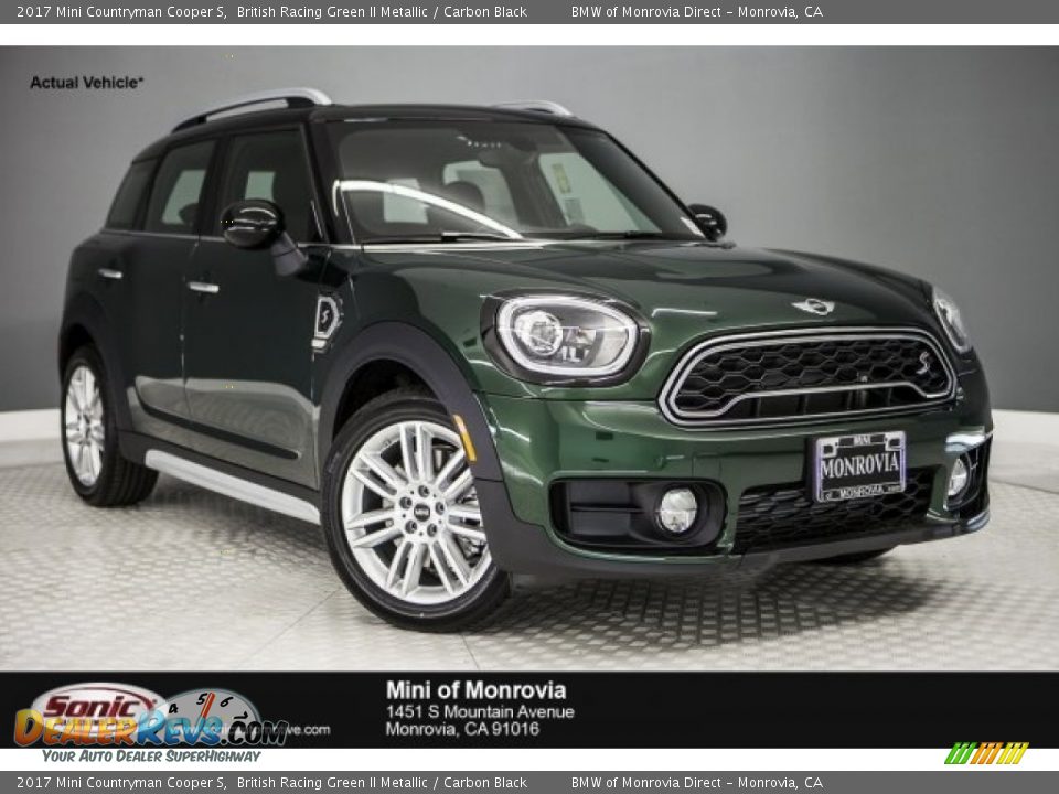 2017 Mini Countryman Cooper S British Racing Green II Metallic / Carbon Black Photo #1