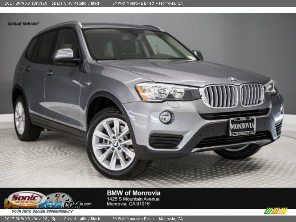2017 BMW X3 sDrive28i Space Gray Metallic / Black Photo #1