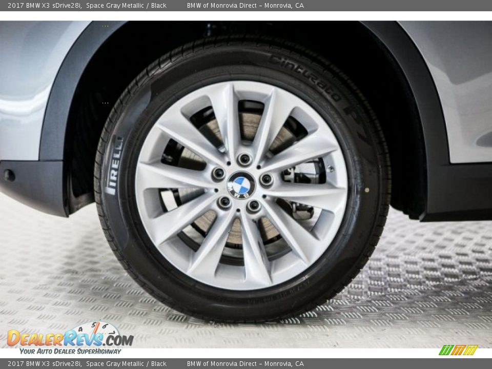 2017 BMW X3 sDrive28i Space Gray Metallic / Black Photo #9