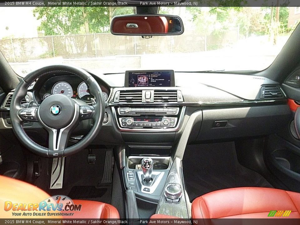2015 BMW M4 Coupe Mineral White Metallic / Sakhir Orange/Black Photo #21