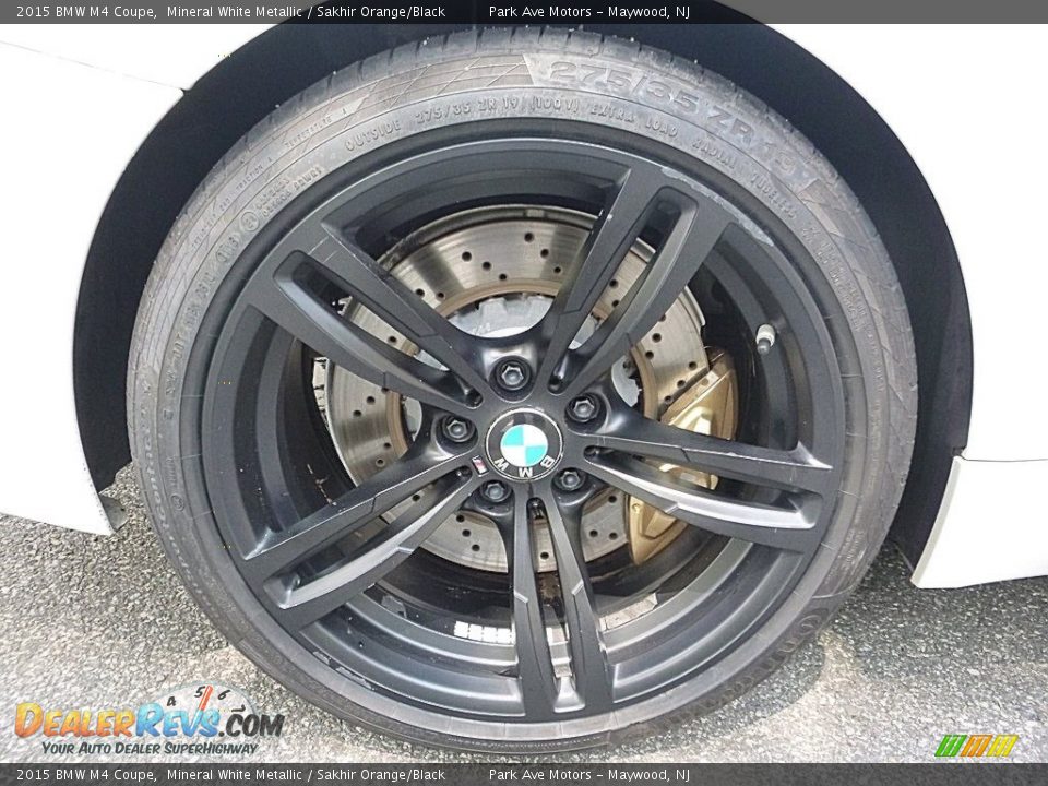 2015 BMW M4 Coupe Mineral White Metallic / Sakhir Orange/Black Photo #28