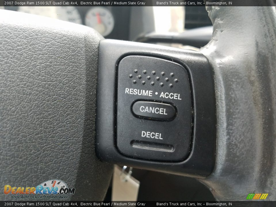 2007 Dodge Ram 1500 SLT Quad Cab 4x4 Electric Blue Pearl / Medium Slate Gray Photo #21