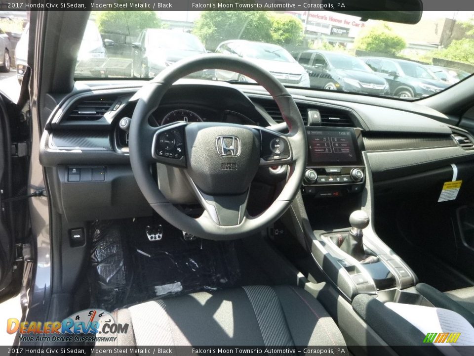 2017 Honda Civic Si Sedan Modern Steel Metallic / Black Photo #10