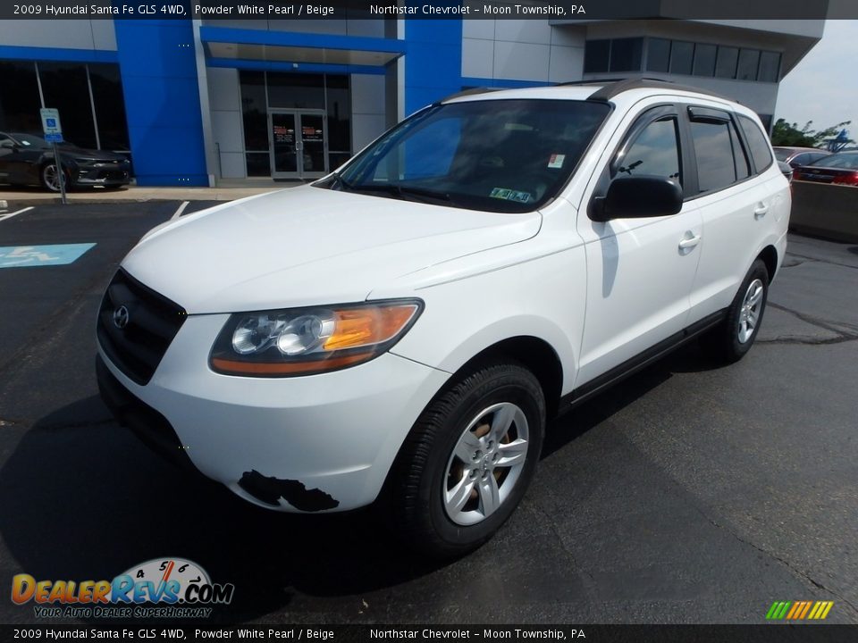 2009 Hyundai Santa Fe GLS 4WD Powder White Pearl / Beige Photo #2