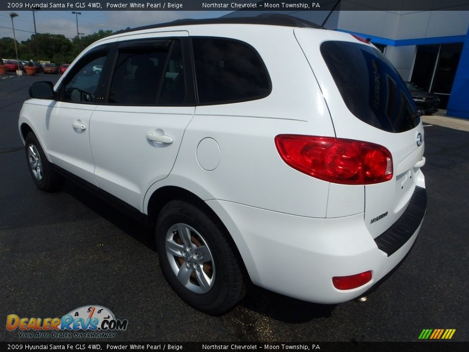 2009 Hyundai Santa Fe GLS 4WD Powder White Pearl / Beige Photo #4