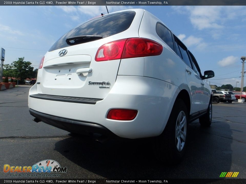 2009 Hyundai Santa Fe GLS 4WD Powder White Pearl / Beige Photo #9