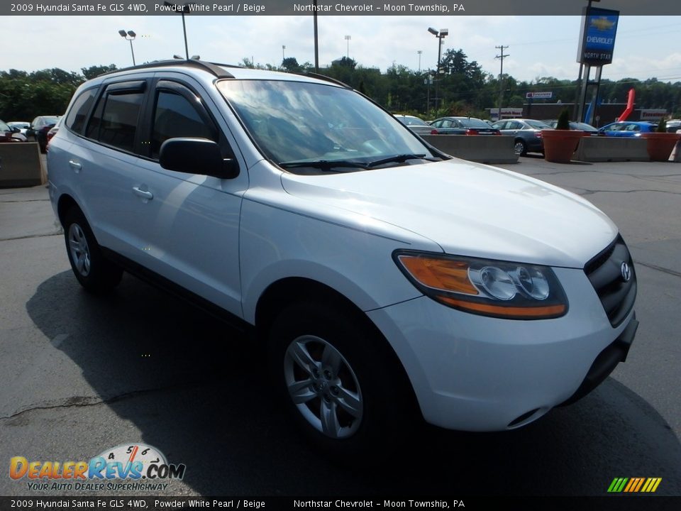 2009 Hyundai Santa Fe GLS 4WD Powder White Pearl / Beige Photo #11