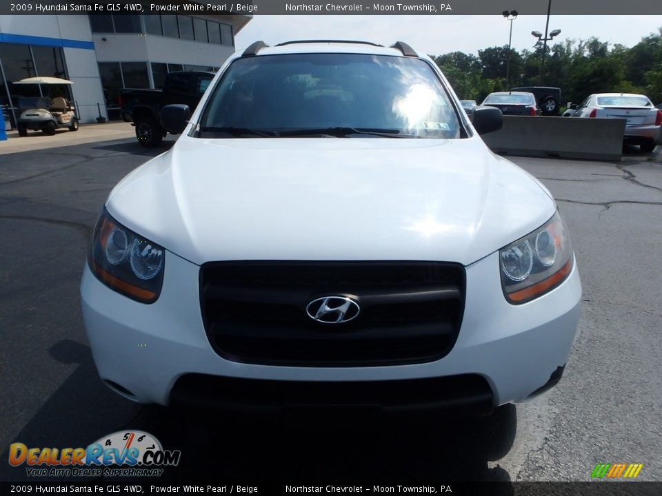 2009 Hyundai Santa Fe GLS 4WD Powder White Pearl / Beige Photo #13