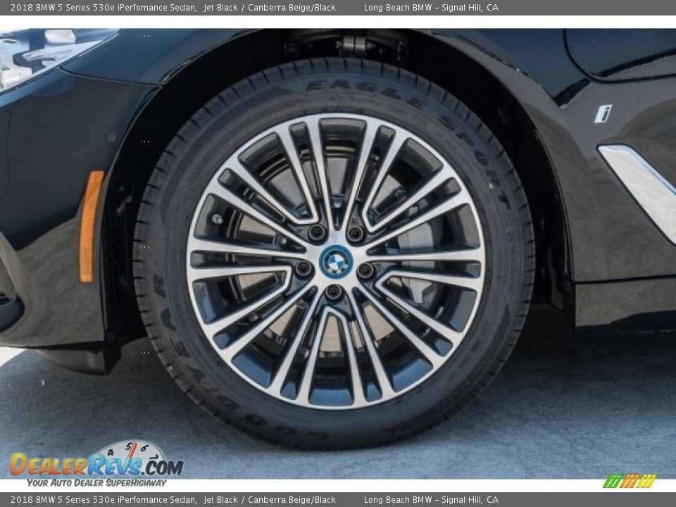 2018 BMW 5 Series 530e iPerfomance Sedan Jet Black / Canberra Beige/Black Photo #9
