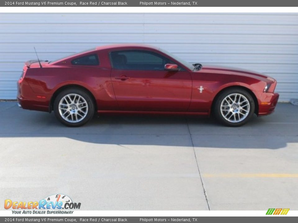 2014 Ford Mustang V6 Premium Coupe Race Red / Charcoal Black Photo #10