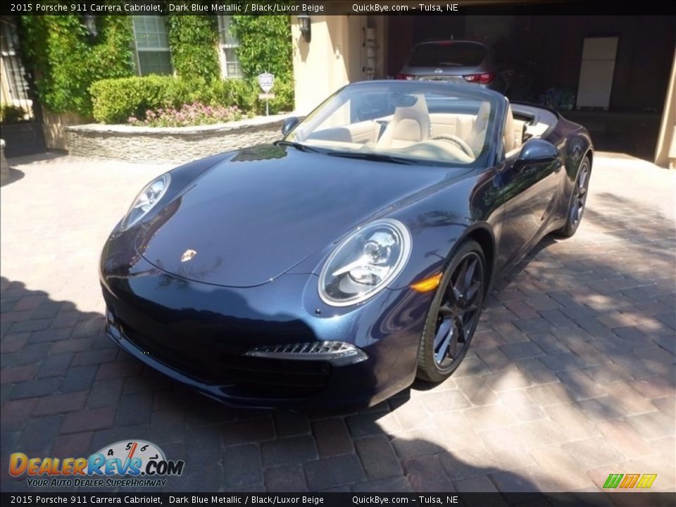 2015 Porsche 911 Carrera Cabriolet Dark Blue Metallic / Black/Luxor Beige Photo #1