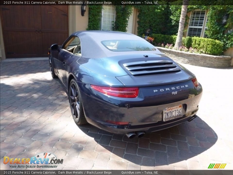 2015 Porsche 911 Carrera Cabriolet Dark Blue Metallic / Black/Luxor Beige Photo #2