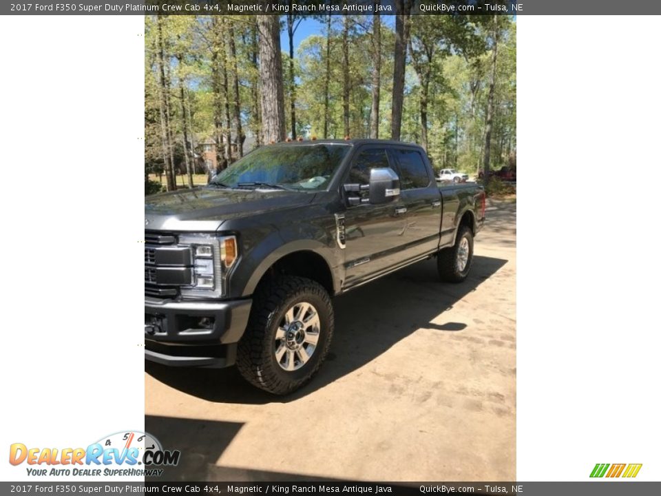 2017 Ford F350 Super Duty Platinum Crew Cab 4x4 Magnetic / King Ranch Mesa Antique Java Photo #2