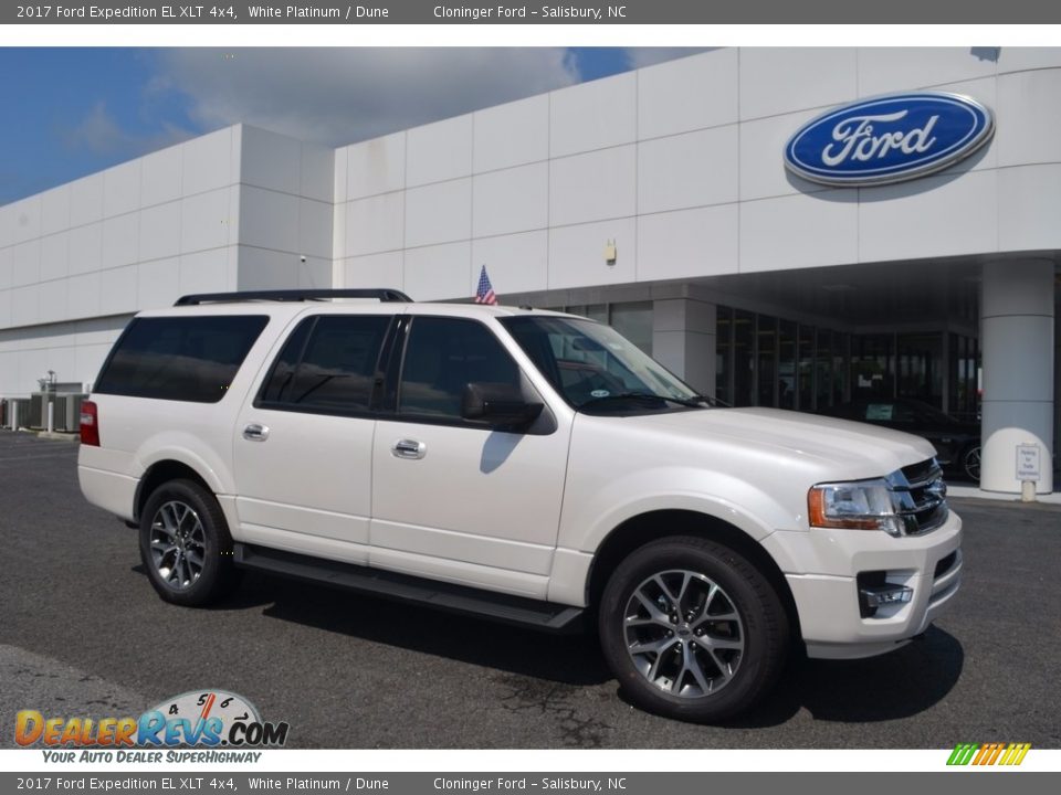 2017 Ford Expedition EL XLT 4x4 White Platinum / Dune Photo #1