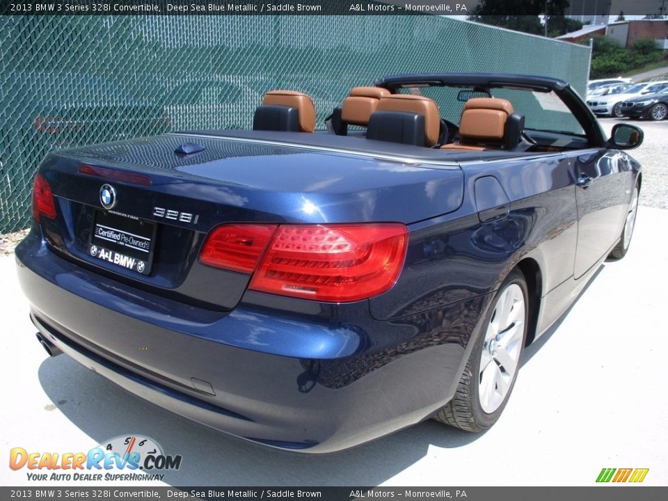 2013 BMW 3 Series 328i Convertible Deep Sea Blue Metallic / Saddle Brown Photo #3