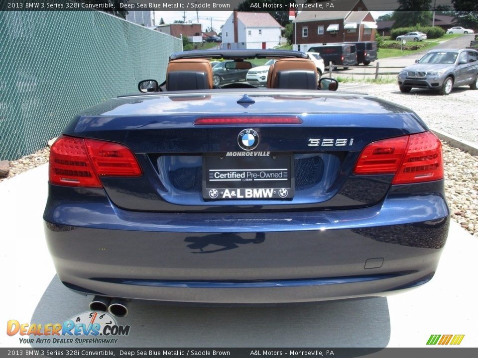 2013 BMW 3 Series 328i Convertible Deep Sea Blue Metallic / Saddle Brown Photo #4