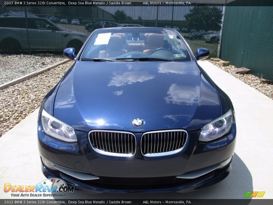 2013 BMW 3 Series 328i Convertible Deep Sea Blue Metallic / Saddle Brown Photo #6